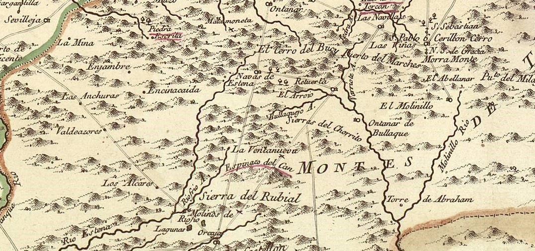 Mapa de la provincia de toledo 1768